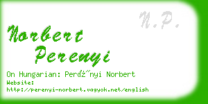 norbert perenyi business card